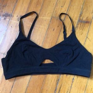 Frank & Oak The Organic Cotton Bralette in Black